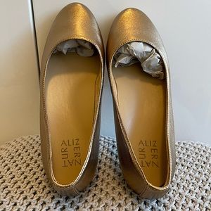 Naturalizer - Ballet Flat - Size 7.5 - Gold - Genuine Leather - Comfort First